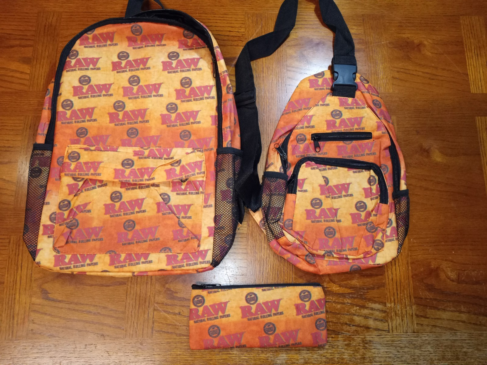 NEW RAW ROLLING PAPERS 3 PIECE BACKPACK KIT 16″ MARIJUANA BRAND