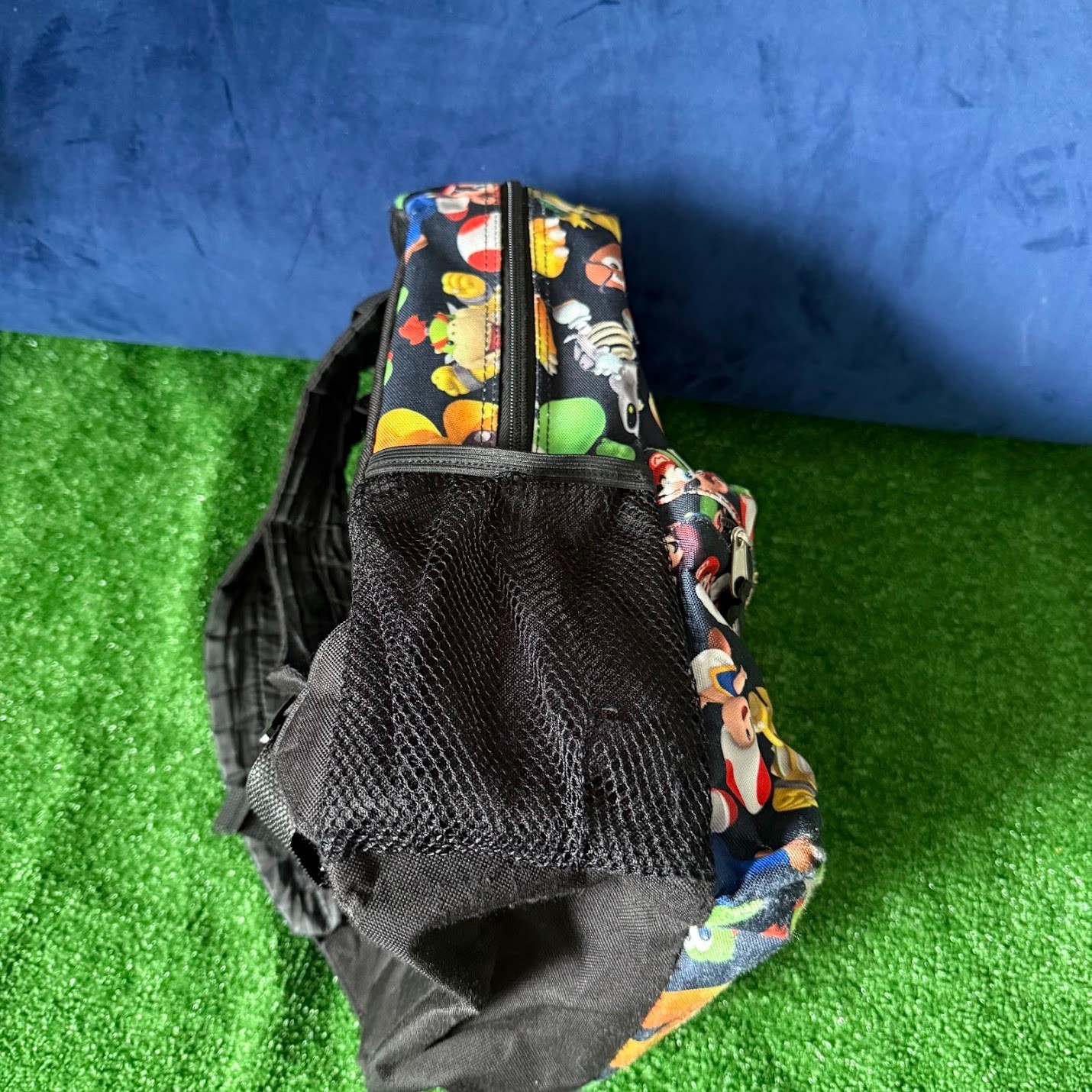 Nintendo Super Mario Bros. All Over Character Print Backpack Bioworld School Bag