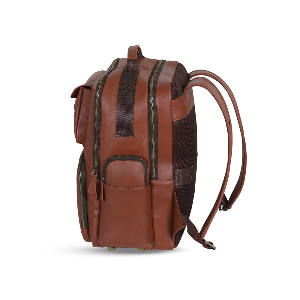 Genuine Leather Backpack for Men Vintage Travel Work Bag Retro Laptop School Bag