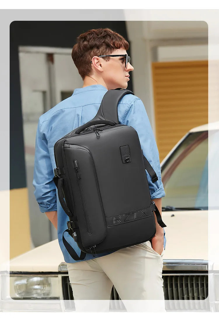 Vacuum Compression Travel Backpack USB Charging Large Capacity Hiking Bag