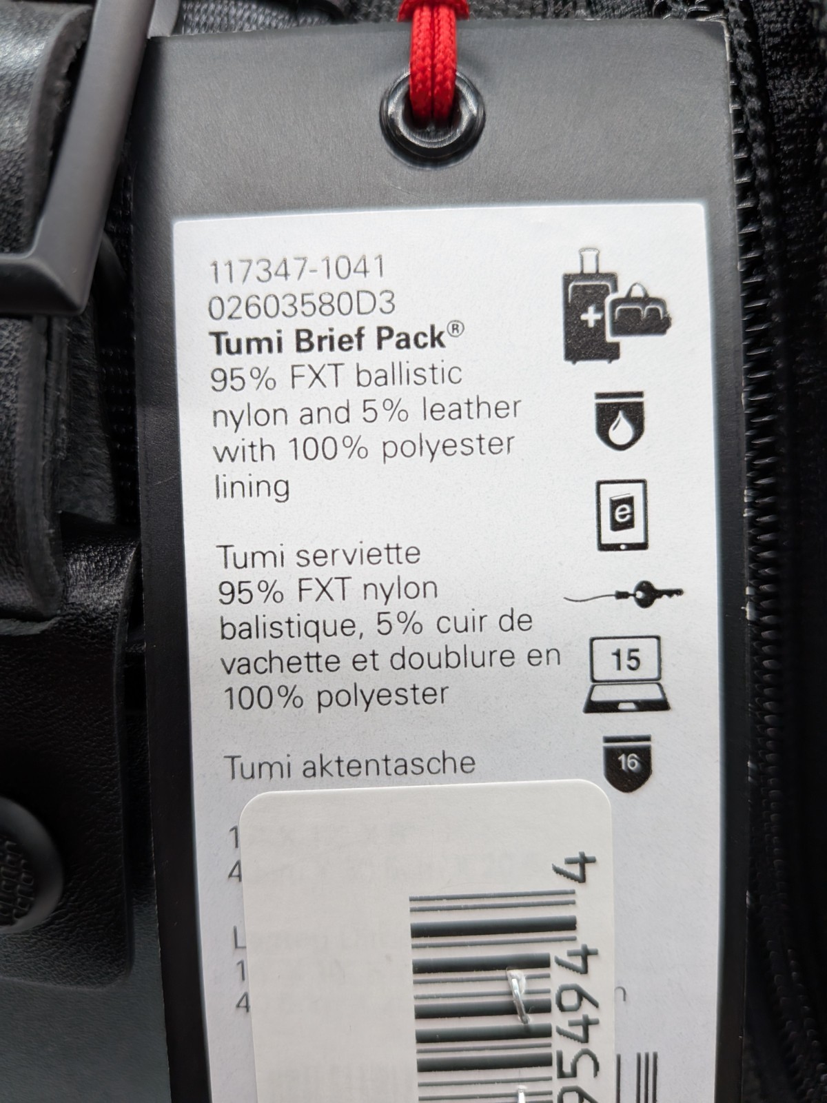 TUMI Alpha Bravo Brief Pack – Black – 02603580D3 – NEW