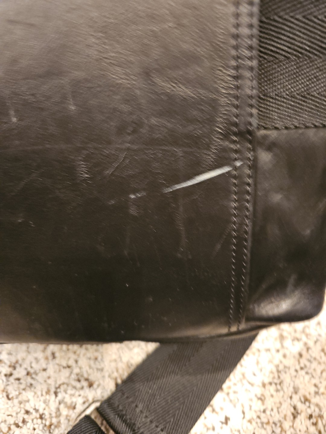 Armani Exchange Duffle Bag 18″x11″x11.5″ Black Leather Satchel Travel Vacation