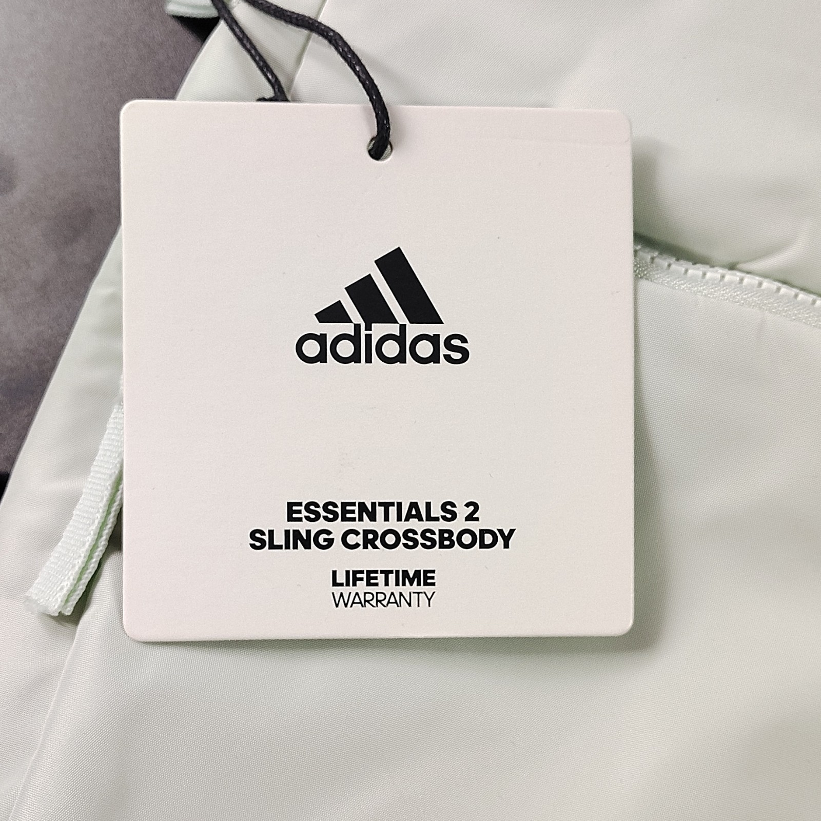 adidas Essentials Small Sling Crossbody Bag Green Zip Adjustable Strap Pockets