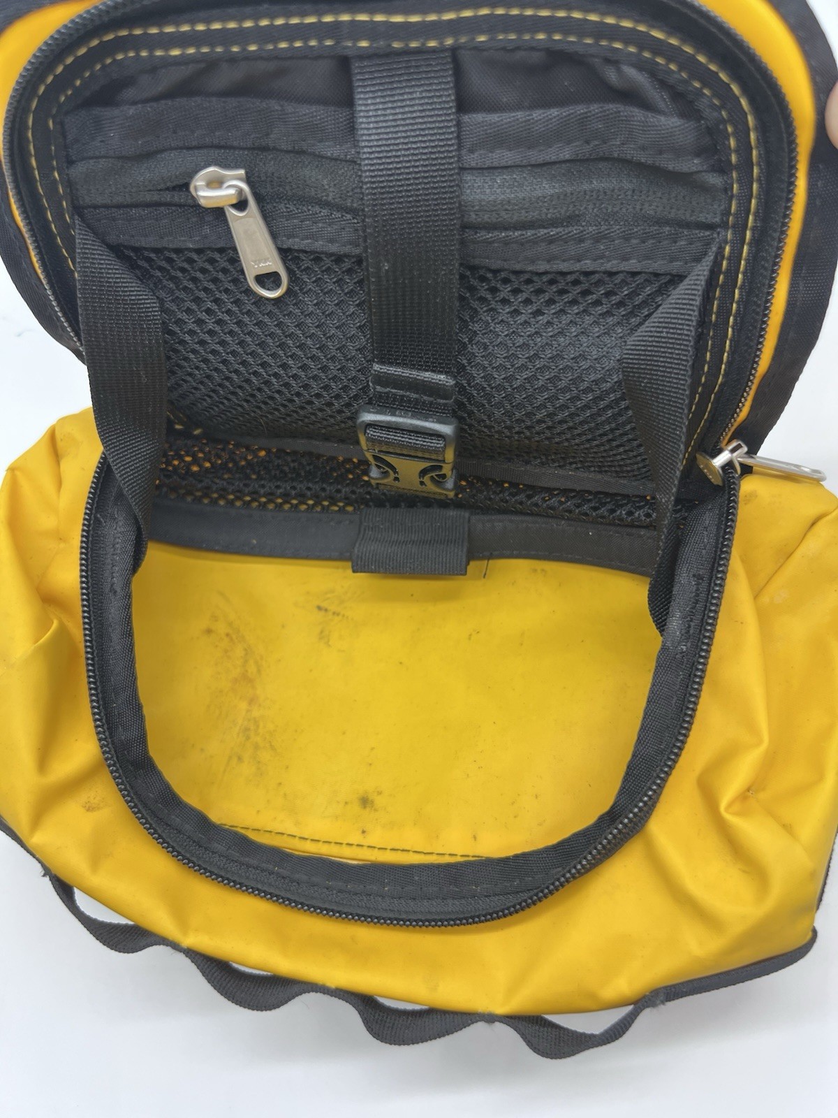 The North Face base camp toiletry bag, 9x7x2”, nylon yellow genuine