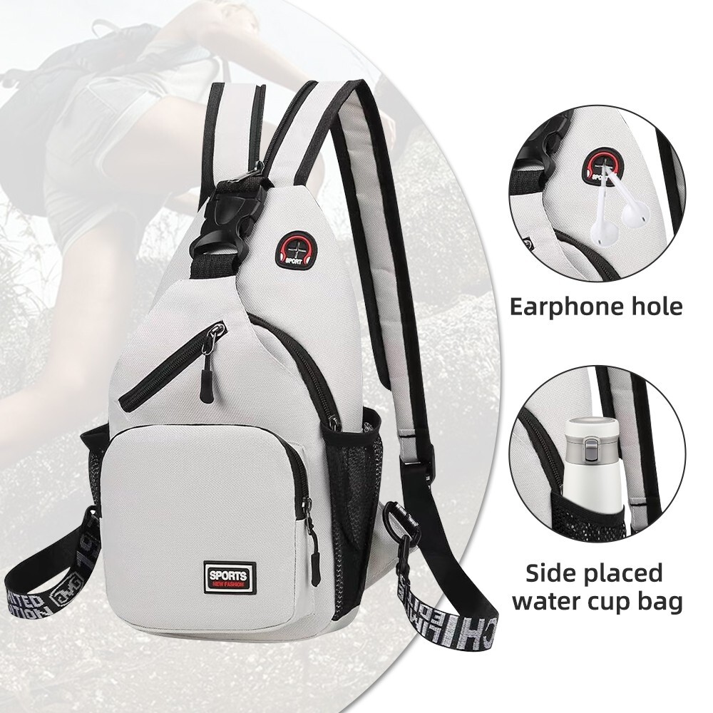 Men’s Backpack Nylon Sling Bag Chest Shoulder Fanny Pack Crossbody Sport Travel