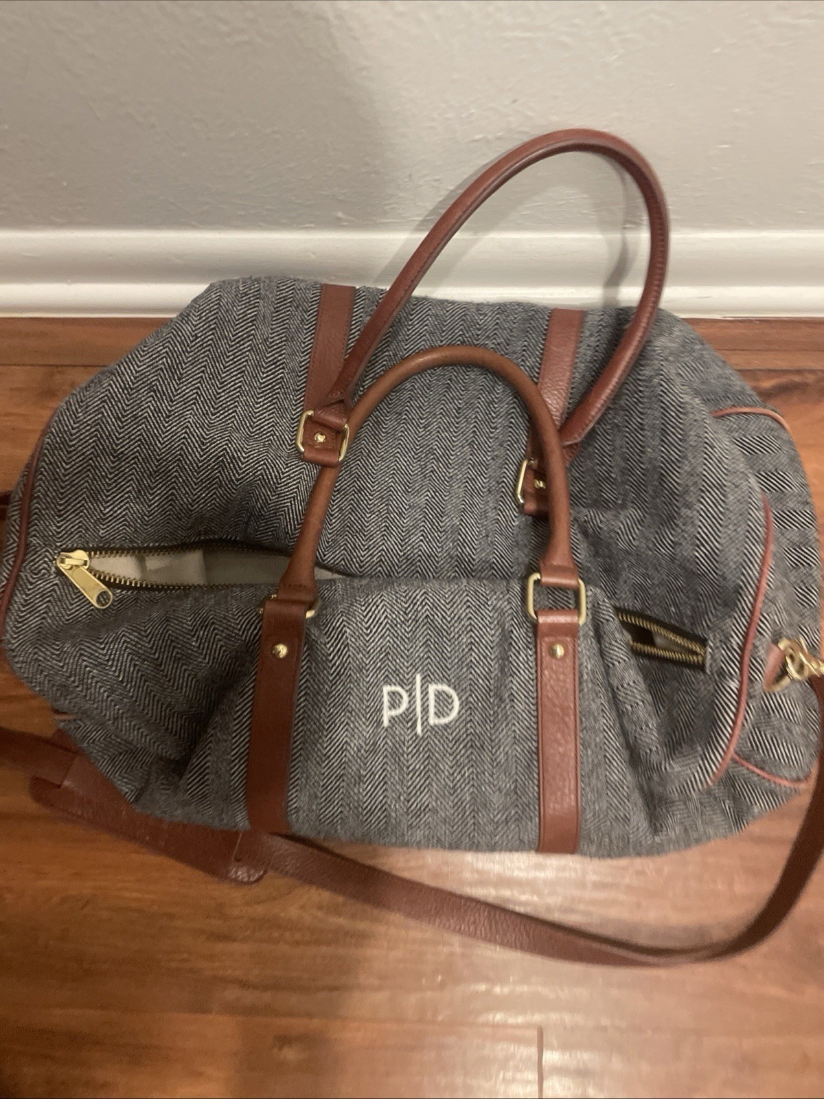 Mark and Graham Travel Bag Herringbone Fabric