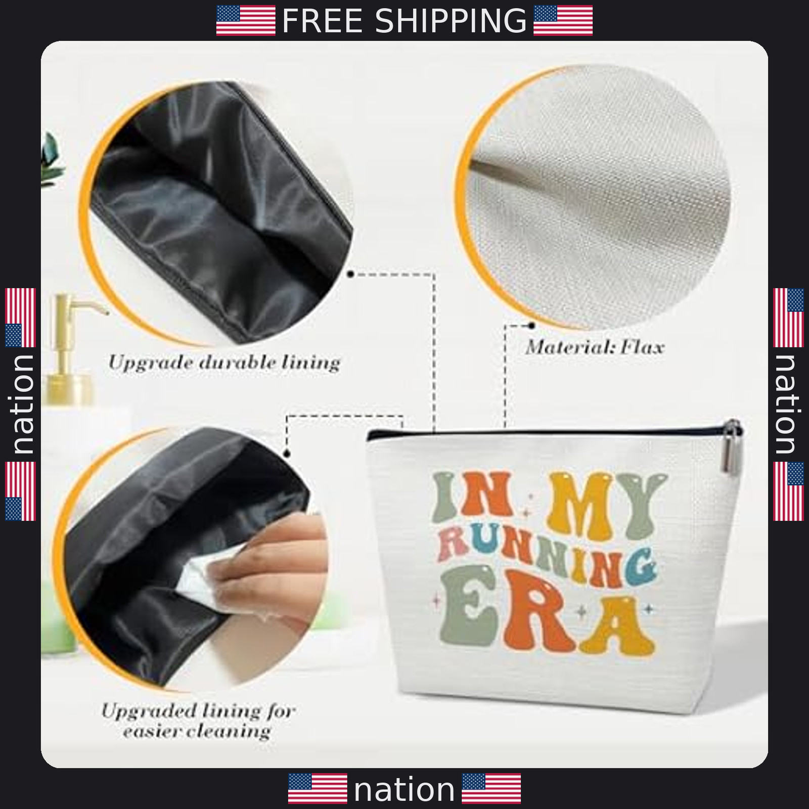 Running Era Makeup Bag – Perfect Gift for Female Runners & Marathon Lovers