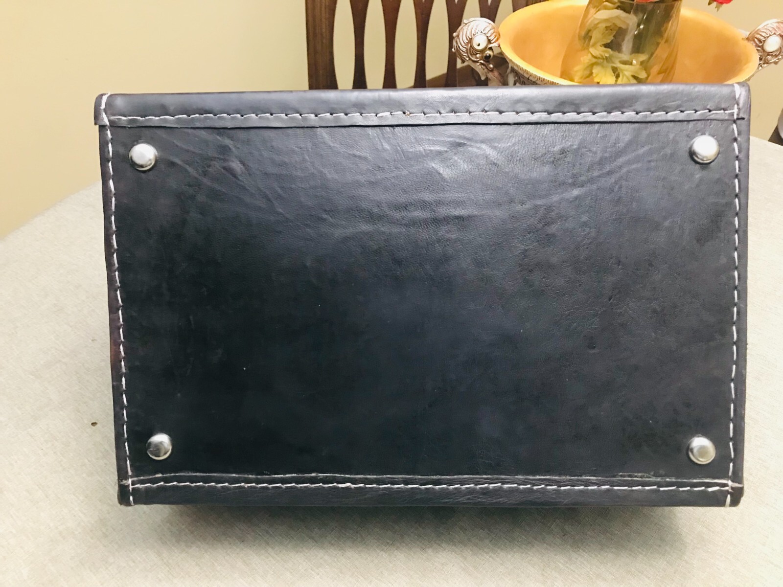 1930s Leather Gladstone Bag / Briefcase / Travel Bag / Messenger Bag – Spain