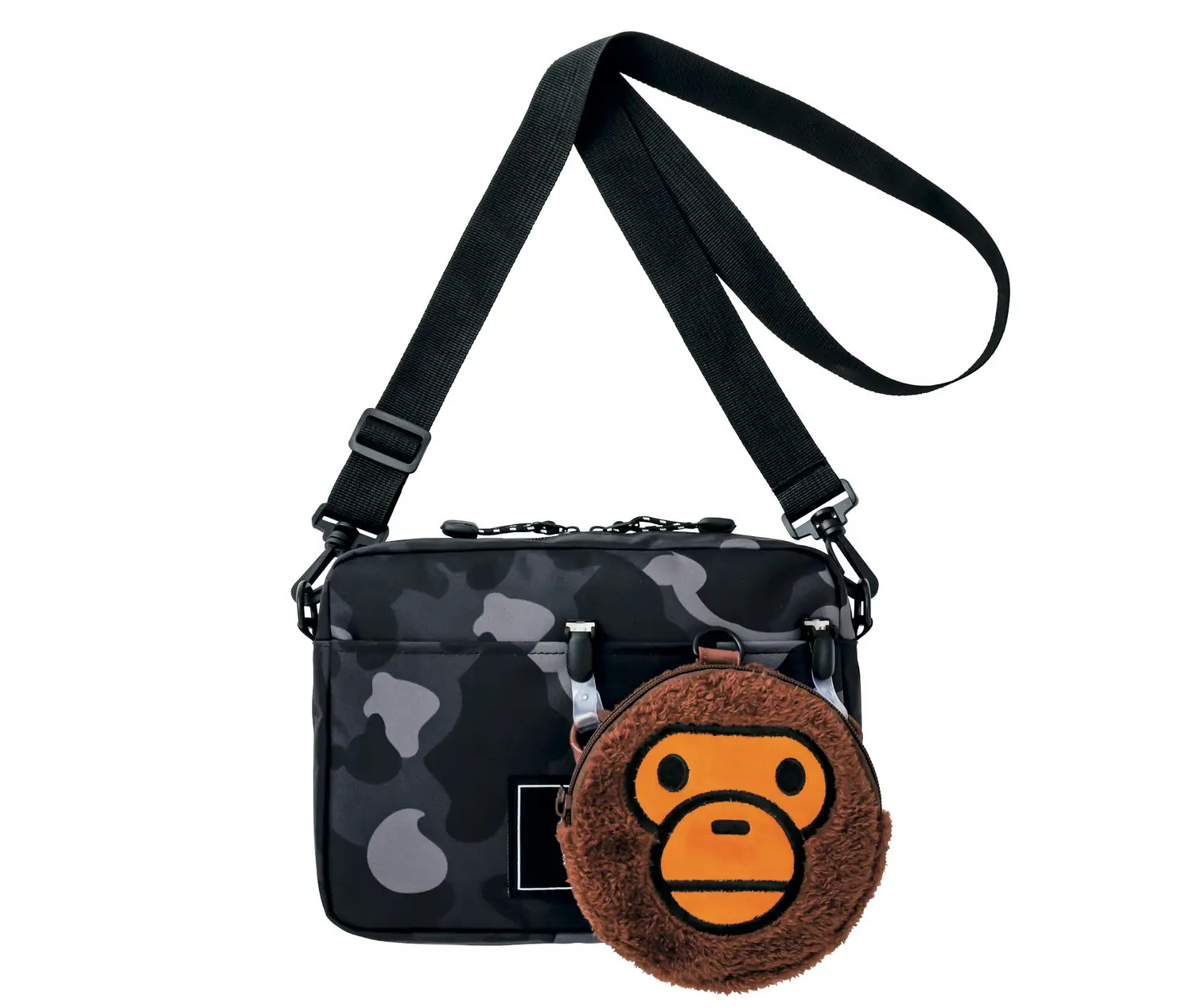 BAPE KIDS by A Bathing Ape Camo Black Shoulder Bag with MILO Pouch 2022AW eMook