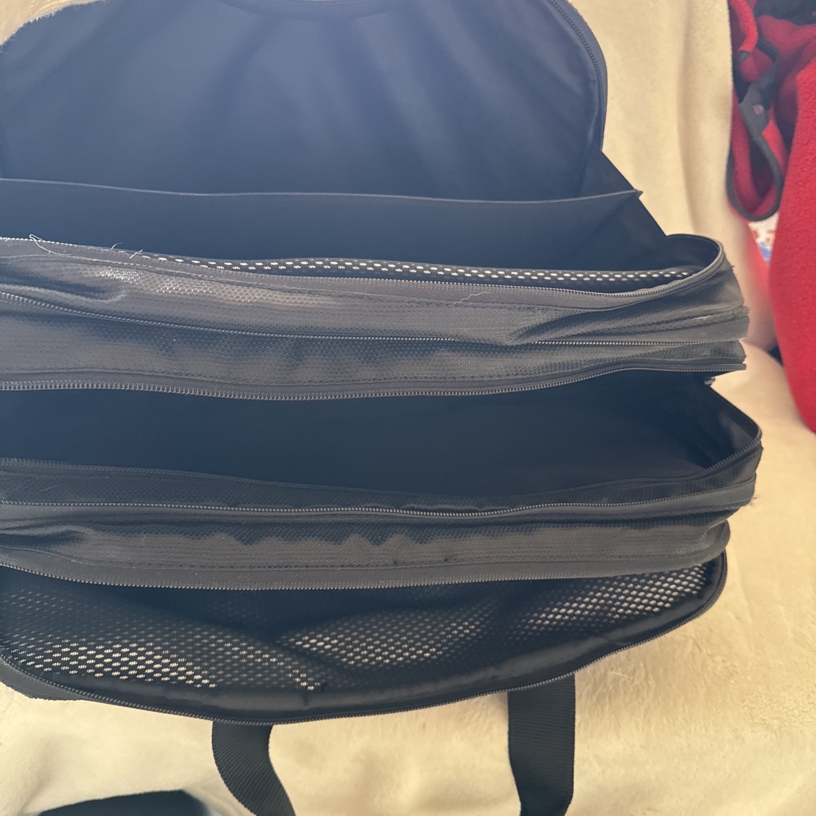 Tumi Tech Ballistic Nylon Briefcase Messenger Laptop Bag Black Crossbody Buckle