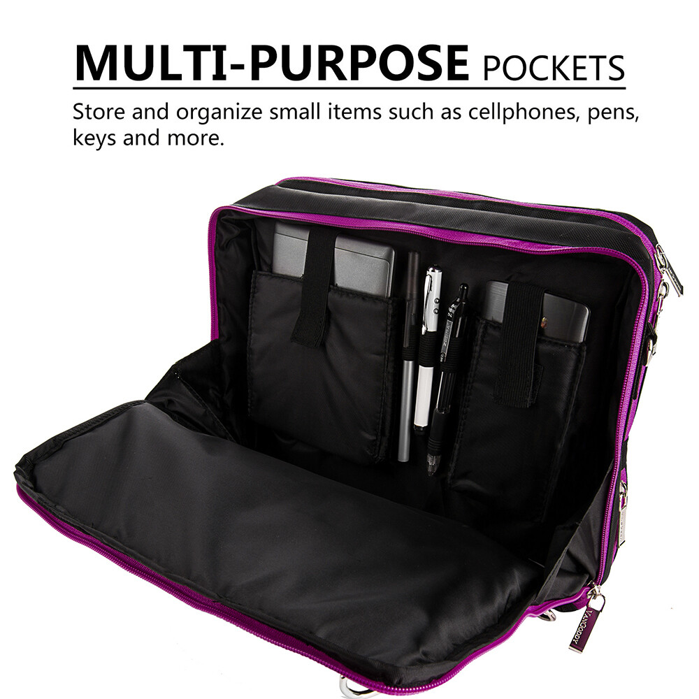 3In1 Black Nylon School Bag Laptop Case For 11″ 12″ Samsung Galaxy S9+ / Tab S8+