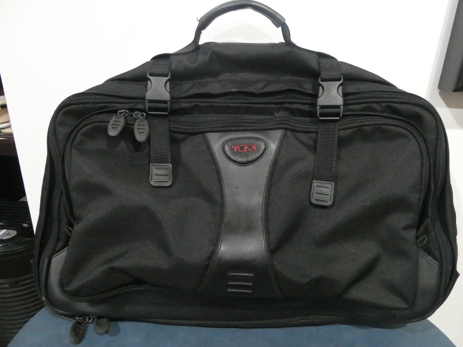 TUMI Expandable 3-in-1 Travel Bag Backpack Briefcase Black Ballistic Nylon 22″
