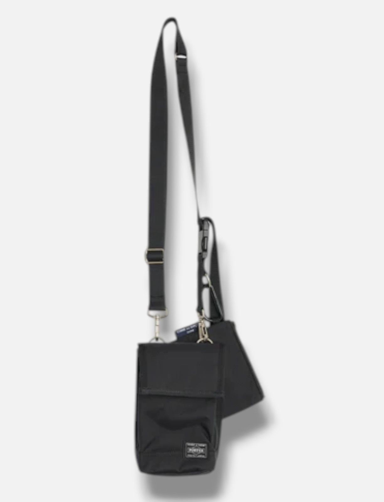 COMME des GARCONS HOMME x PORTER Men’s Black Cordura Logo Shoulder Pouch Bag