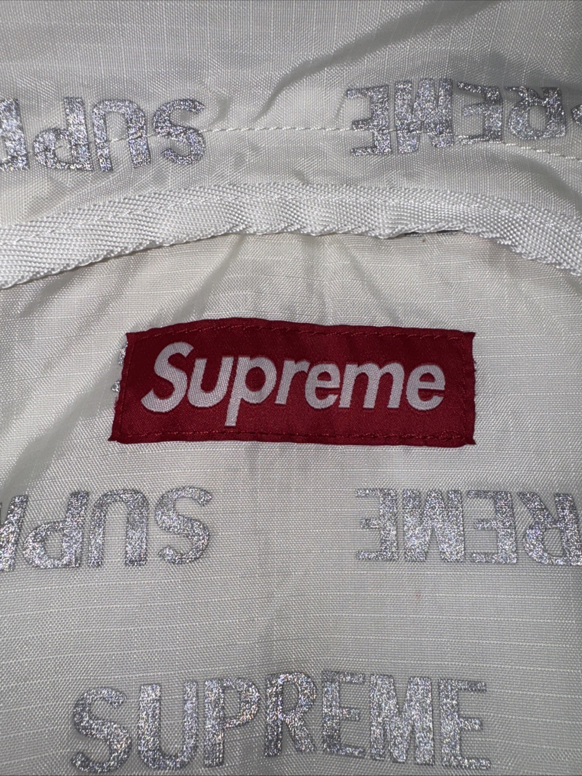 Supreme FW16 3M Reflective Logo Repeat Black Backpack
