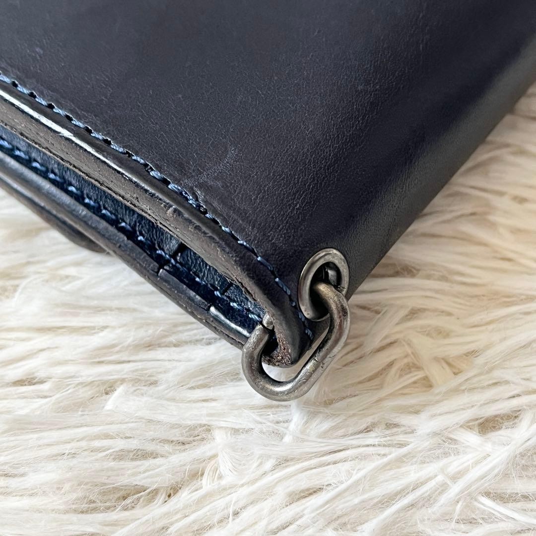 Toys McCOY Long Wallet Navy Black Double Snap Button Business Casual
