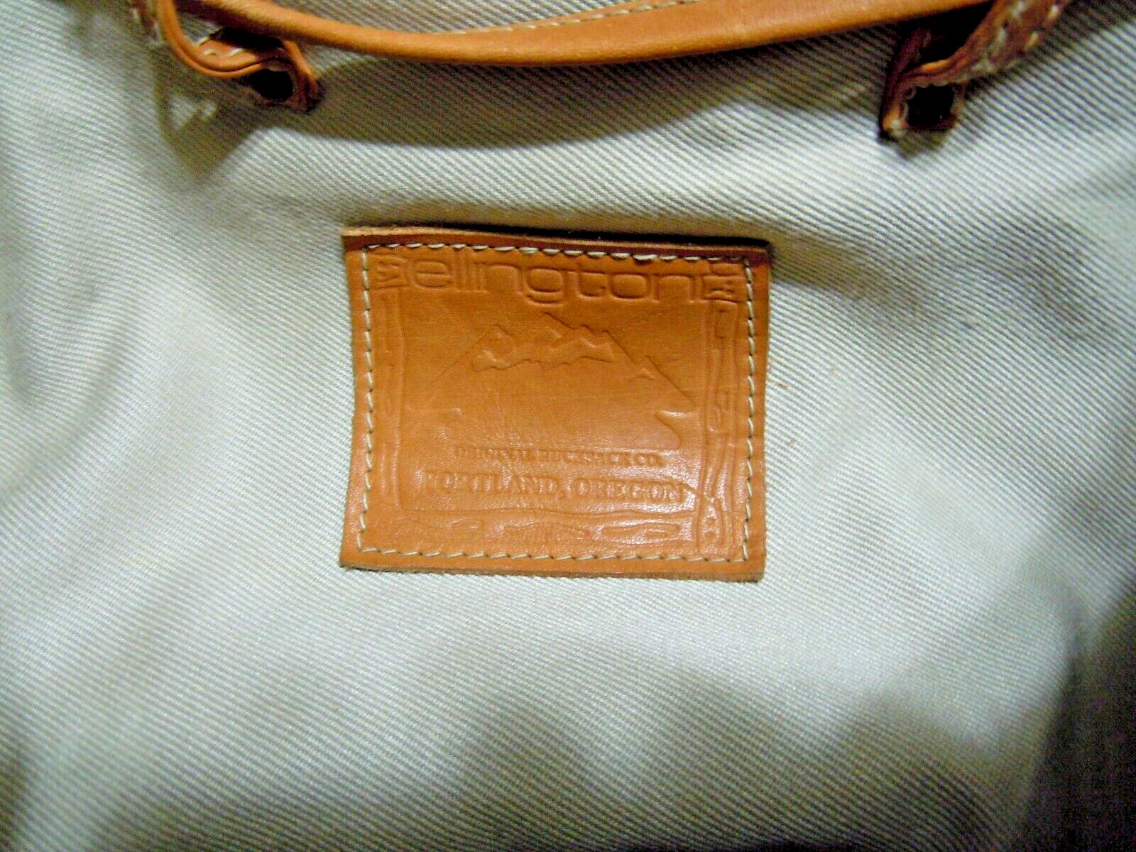 ELLINGTON Vintage Authentic Saddle Brown Leather large Backpack Bag #5