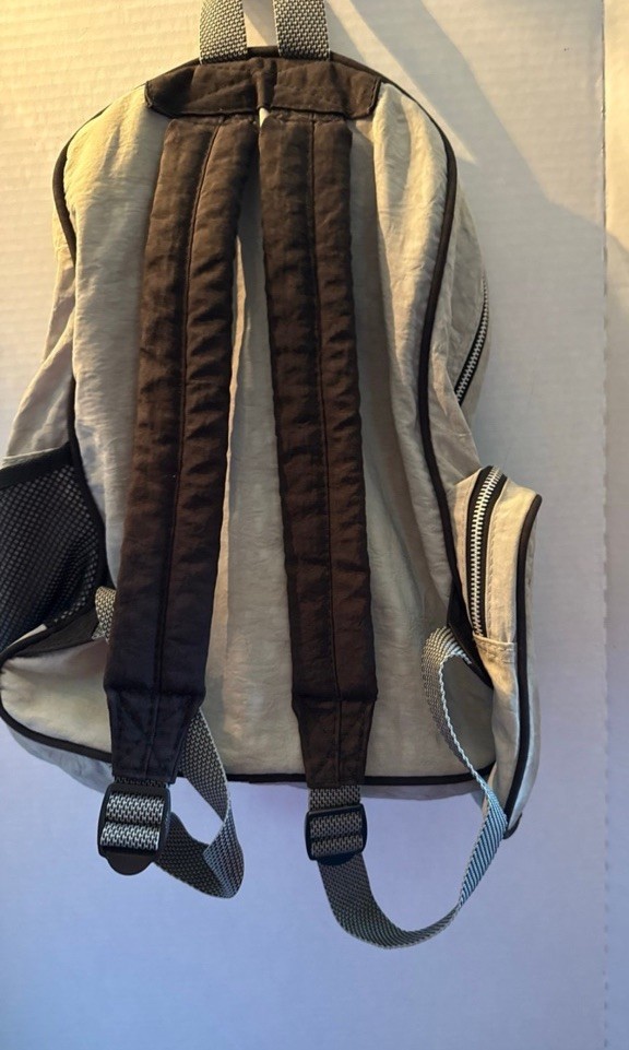Avirex Backpack Gray Black Multi Pocket Adjustable Straps Nylon Medium Size