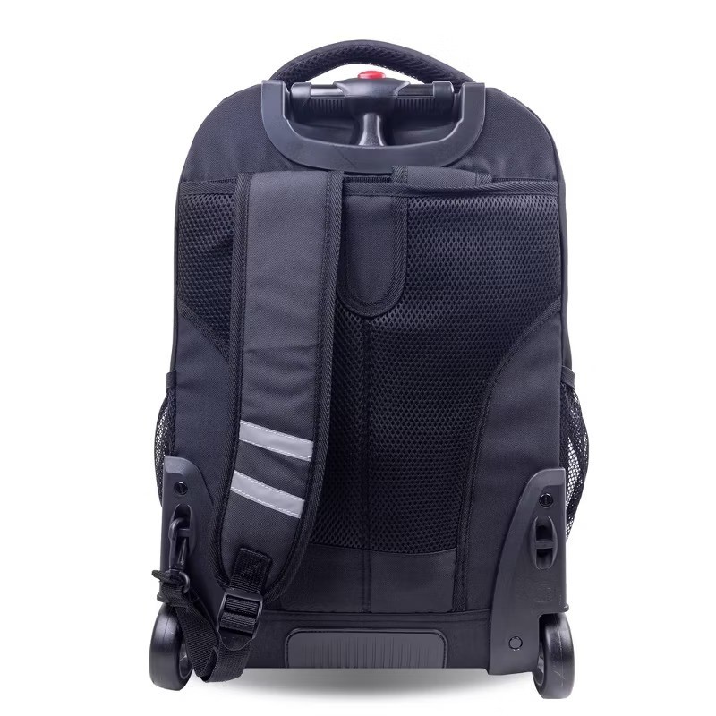 J World Sundance Rolling 20″ Backpack with Laptop Sleeve – Black
