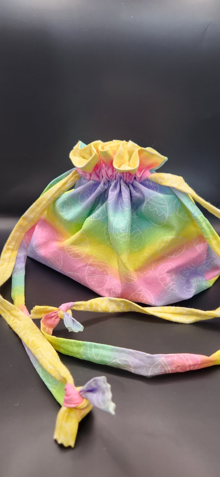 Drawstring Bag in Pastel colors perfect for Spring or the Easter season.