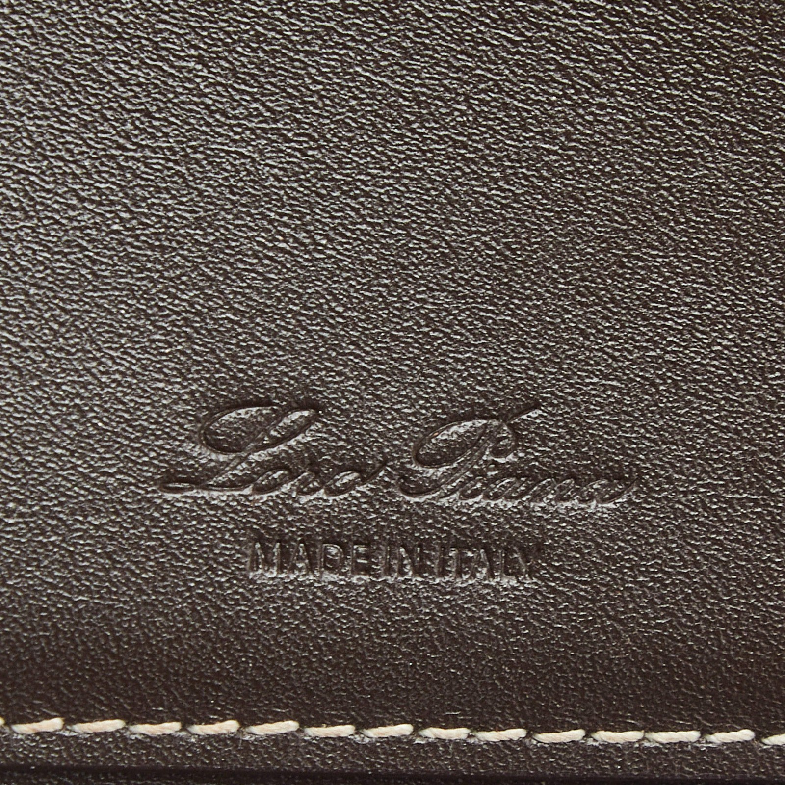 Loro Piana Zip Around Brown Leather Bifold Wallet