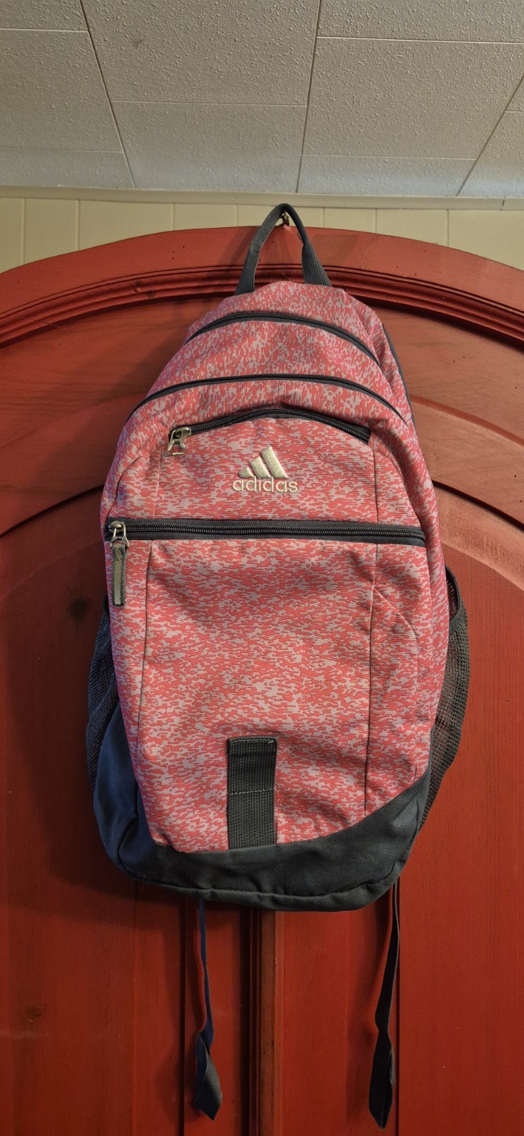 Adidas Foundaton IV Laptop Pink Gray Backpack Pockets Laptop Media Tech Lifetime