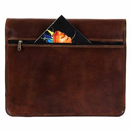 Men’s Genuine Leather Vintage Laptop Messenger Handmade Briefcase Bag Satchel