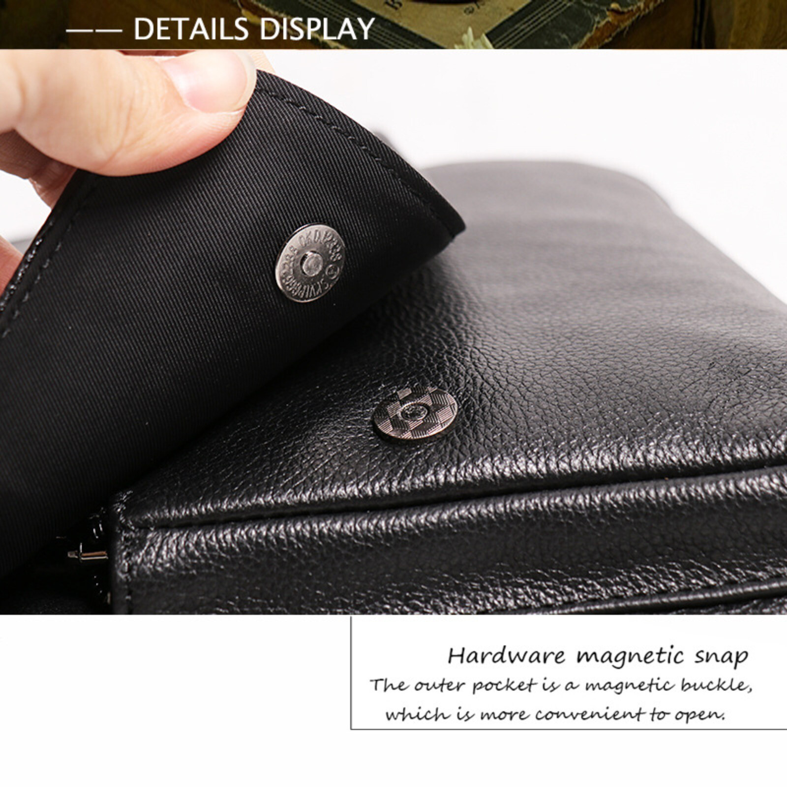 Men Leather Crossbody Messenger Bag Shoulder Satchel for Work Travel Casual
