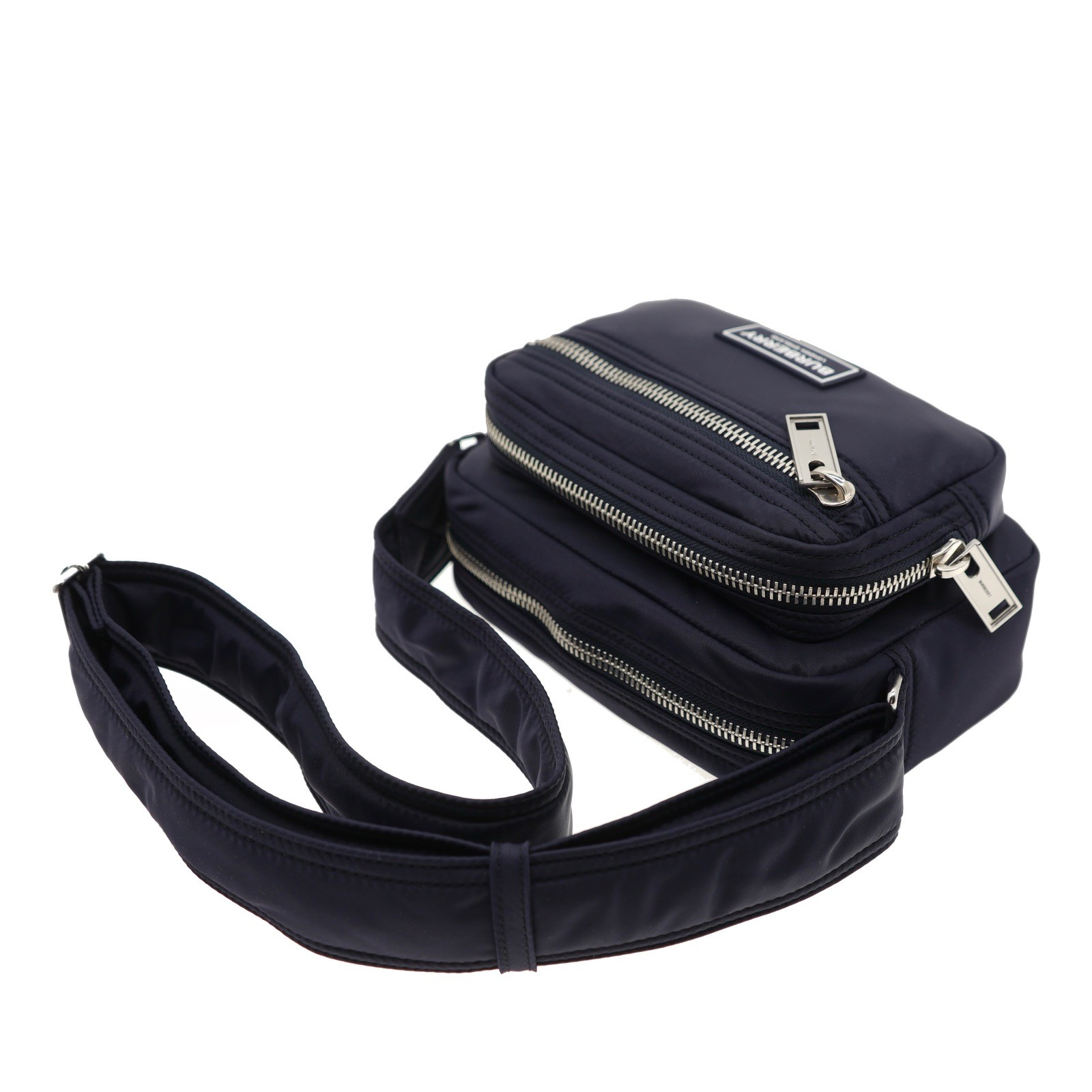 Burberry Warner Camera Crossbody Bag Navy Blue Nylon New