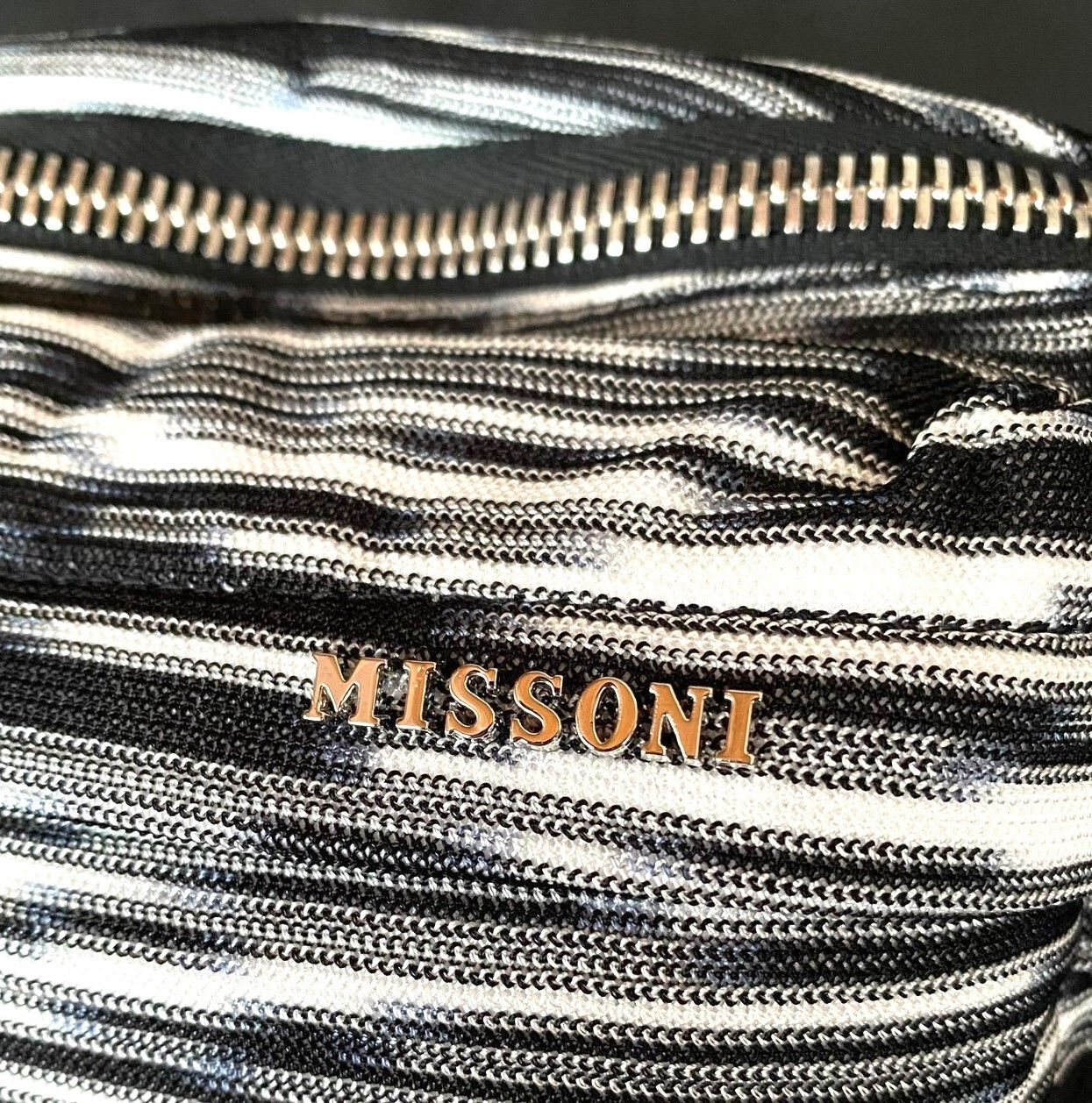 MISSONI ‘Space-Dyed Crochet-Knit Belt Bag’ Men’s Waist Bum Cross Pack b/w *NWT*