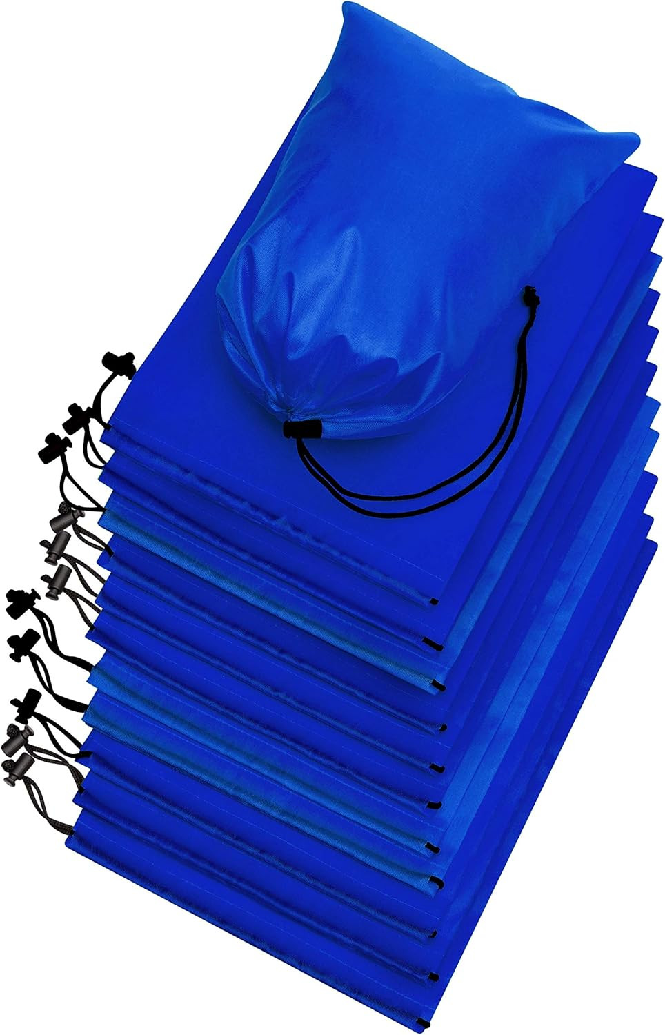 Drawstring Bag – Nylon Cinch and Ditty Stuff Pouch with Toggle (8 x 11-12 pack,