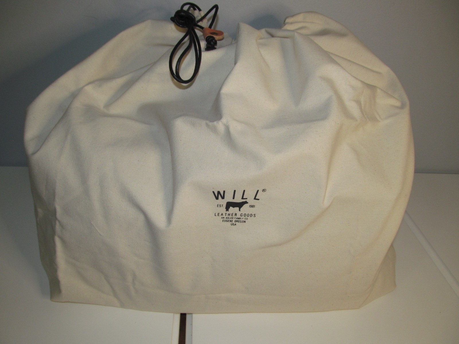 WILL Leather Goods, Eugene, Or. Brown Canvas & Leather Carry On Duffle Bag, NWT