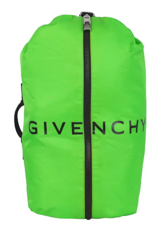 $1,250 Givenchy NWT Auth Green G Zip Duffel Bag Backpack Pockets Handle Adjust