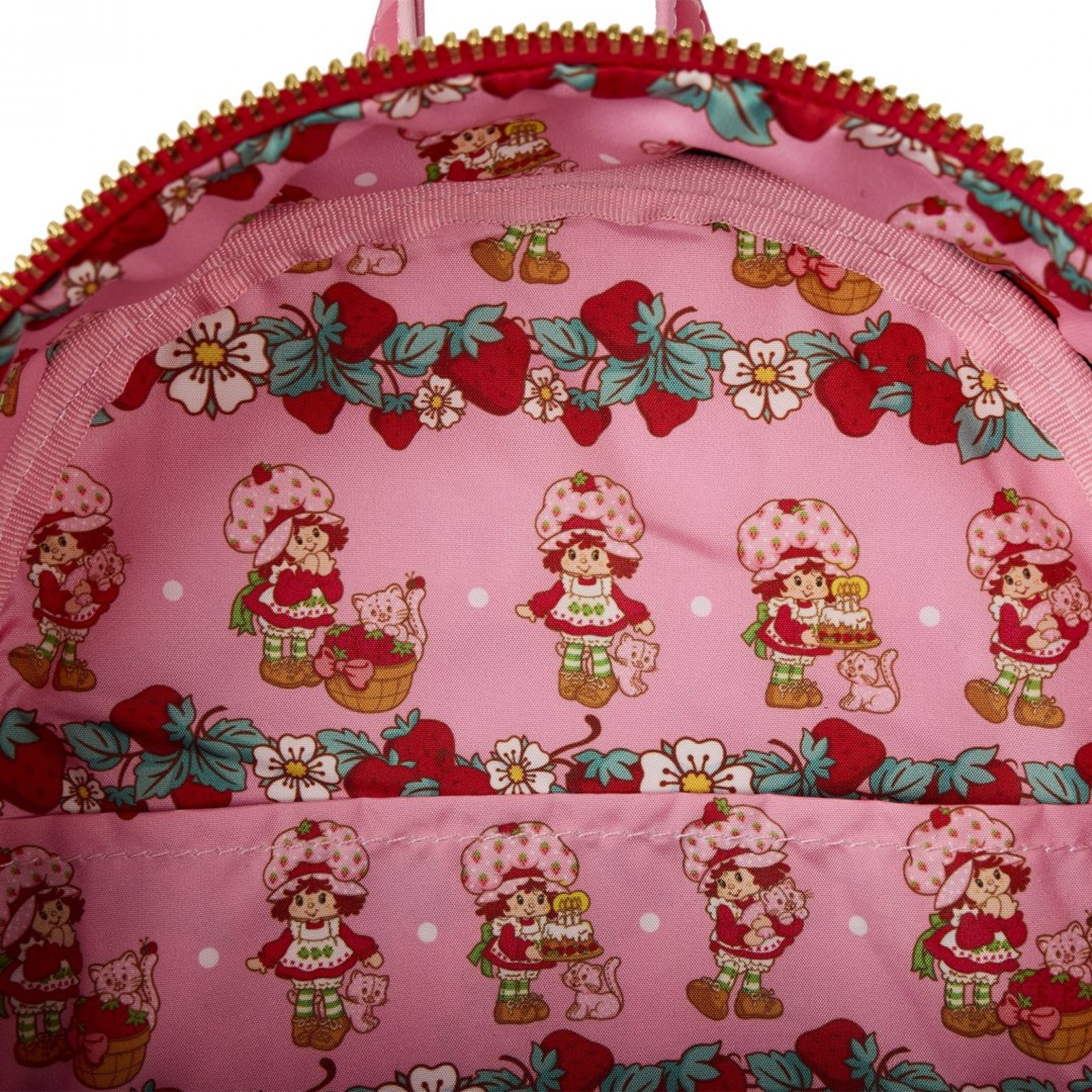 Strawberry Shortcake Faux Denim Mini Backpack by Loungefly Multi-Color