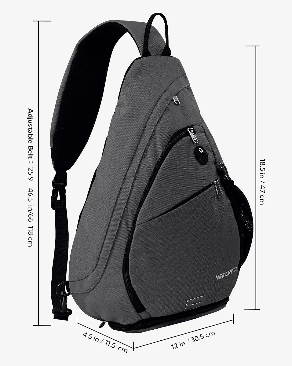 Water-Repellent Cross Chest Side Pack: Durable Solution for Active Lifestyles