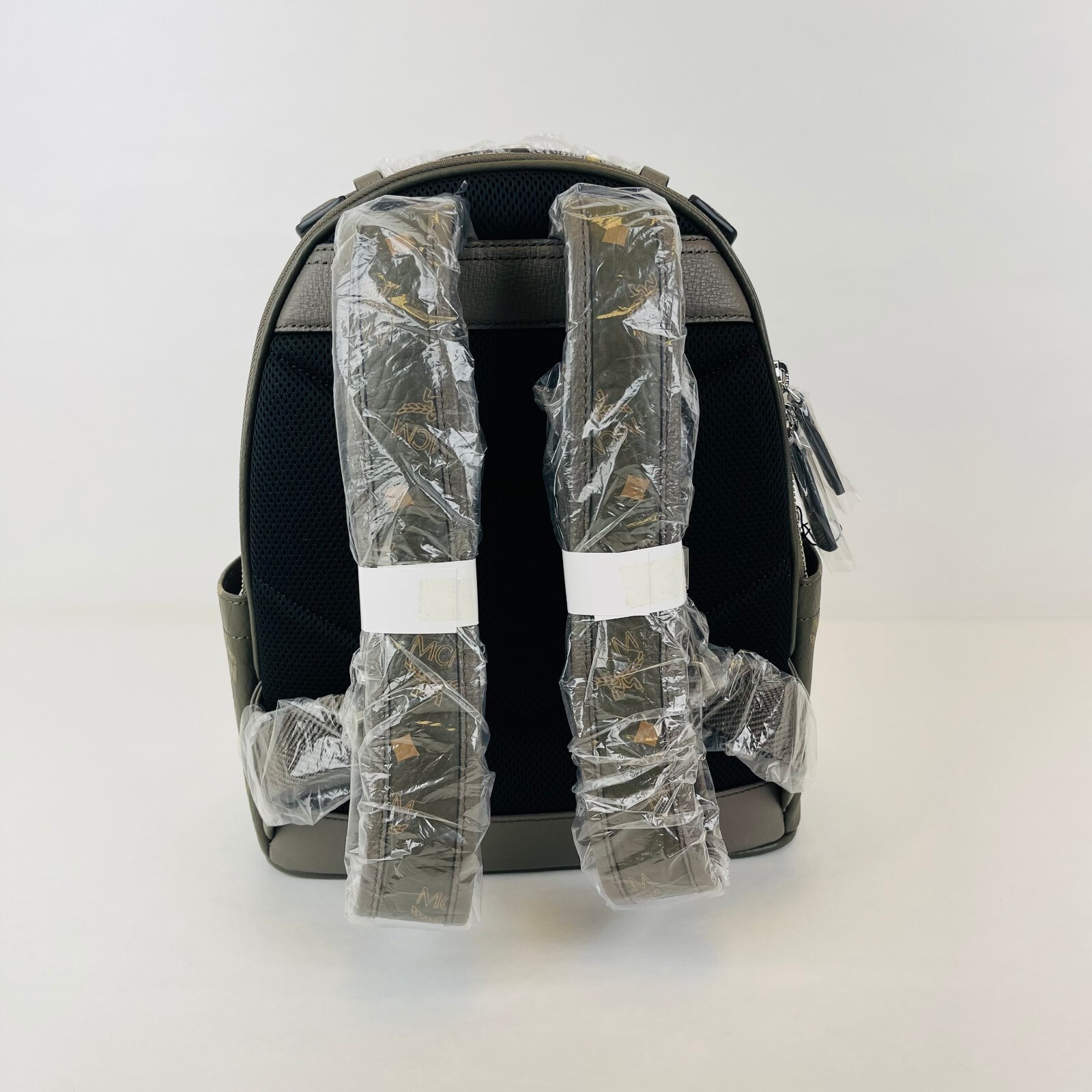 $1190 MCM Green Sea Turtle Visetos Coated Canvas Small Backpack MMKCAVE04JH001