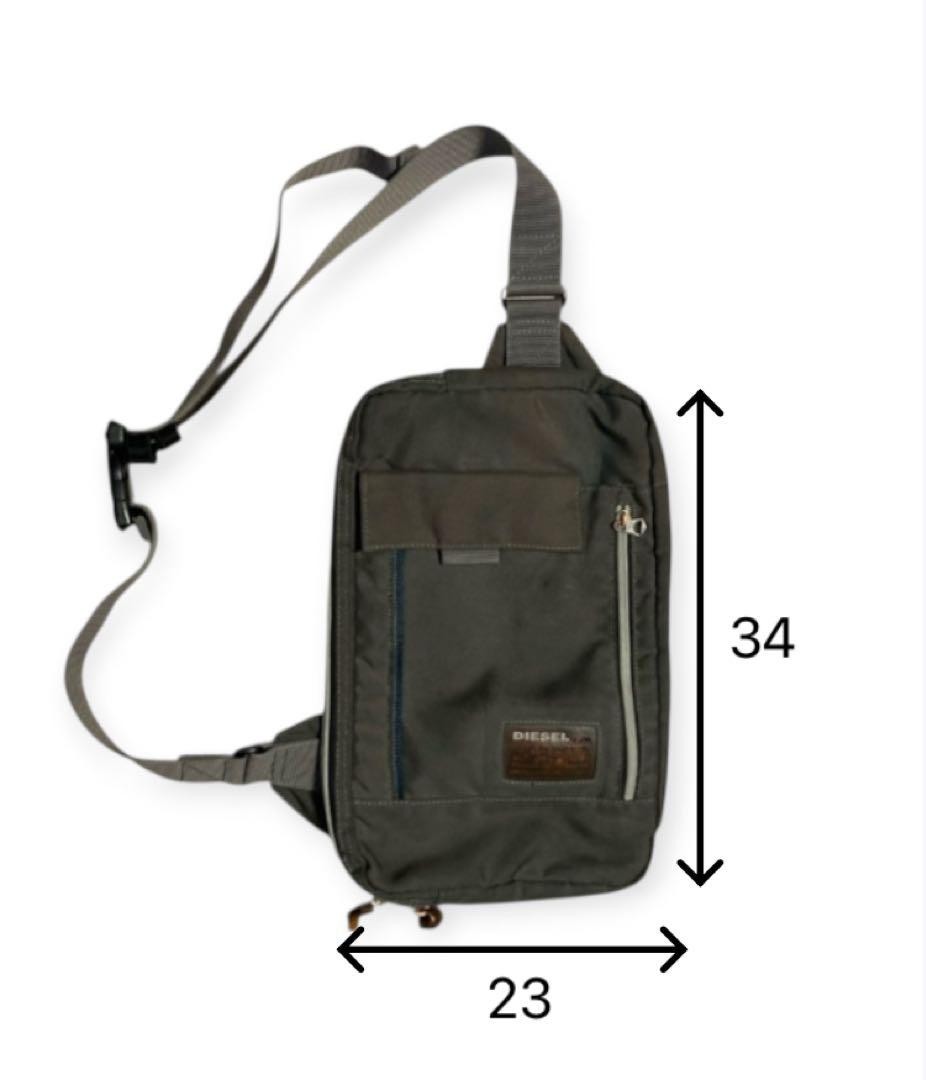 Diesel Men Multifunctional Gray Shoulder Bag 23x34cm Luxury Stylish Casual Italy