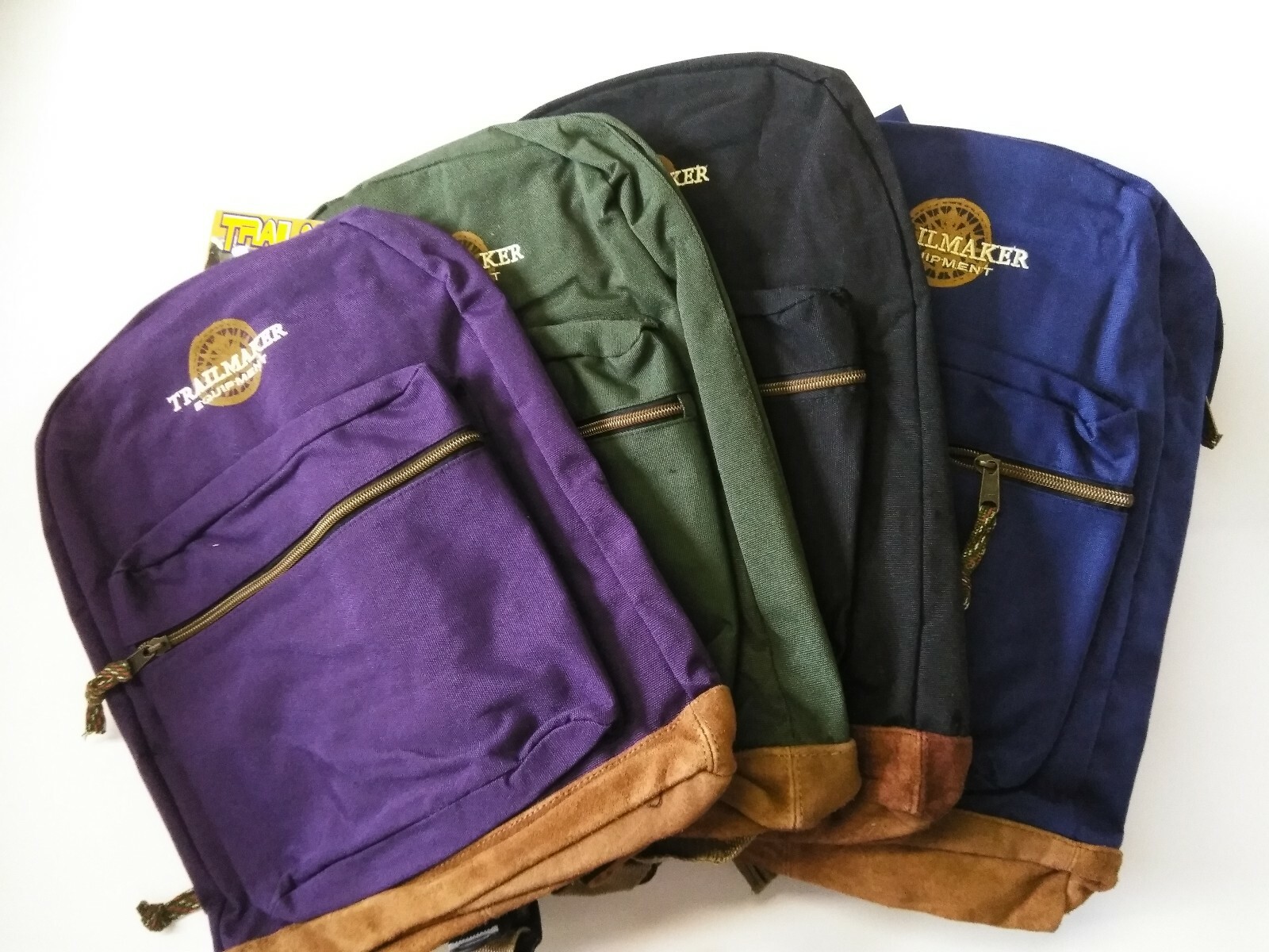 NEW TRAILMAKER EQUIPMENT BACKPACKS STRONG ZIPPERS DURABLE MATERIALS SUEDE BOTTOM