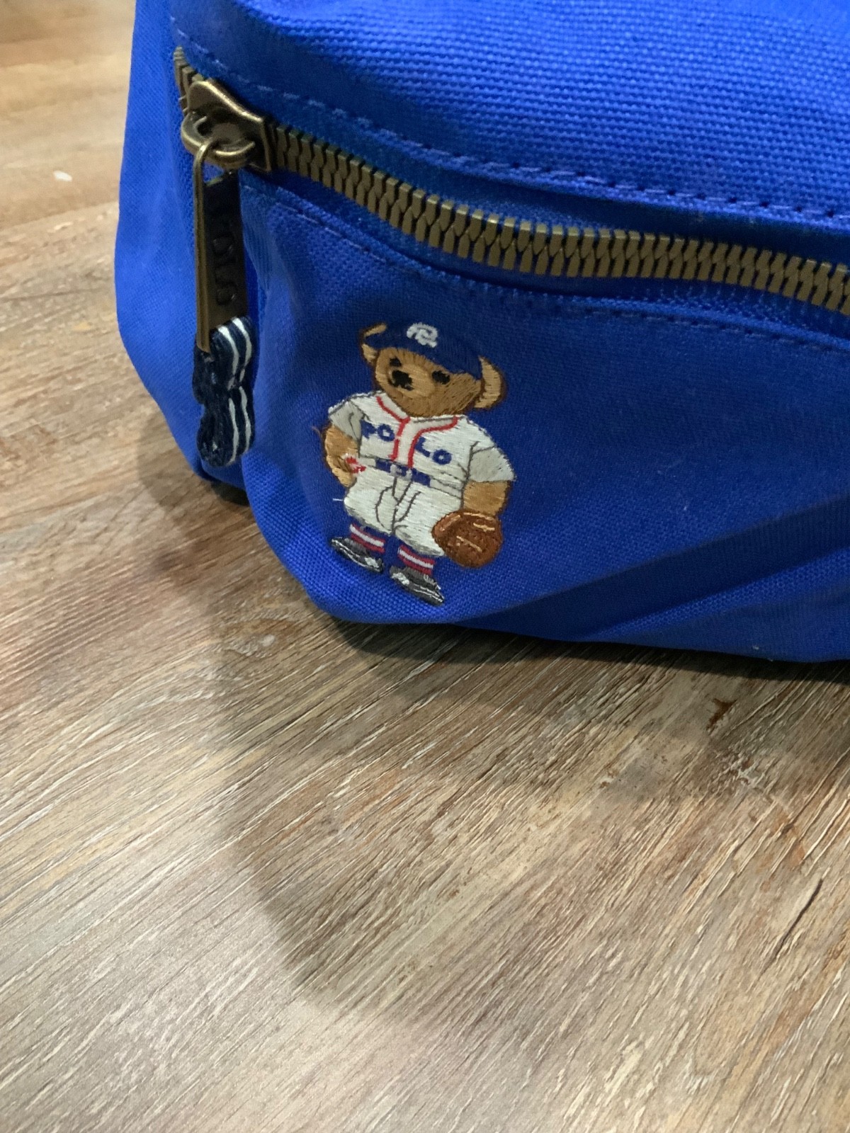 New Polo Ralph Lauren Men’s Polo Bear Baseball Canvas Blue Backpack