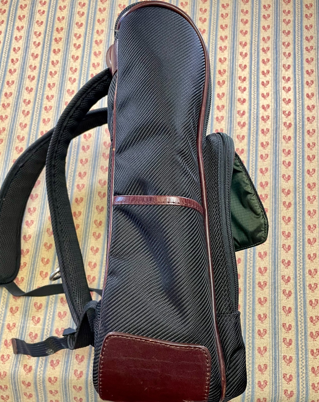 Filson Utilitarian Leather Accent Nylon Backpack repaired see description