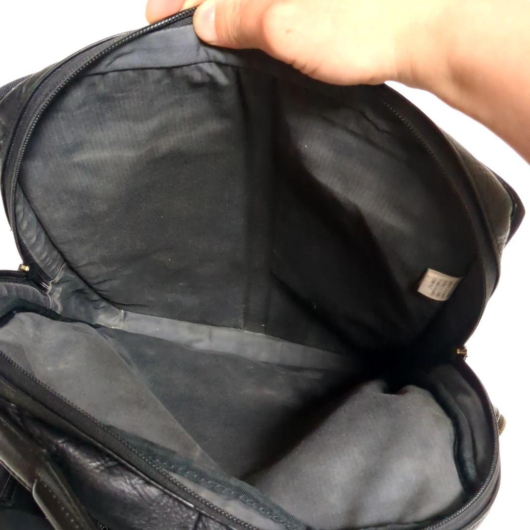 Authentic PORTER Leather Backpack Clark Black Logo Men’s 38cm Stylish Bag