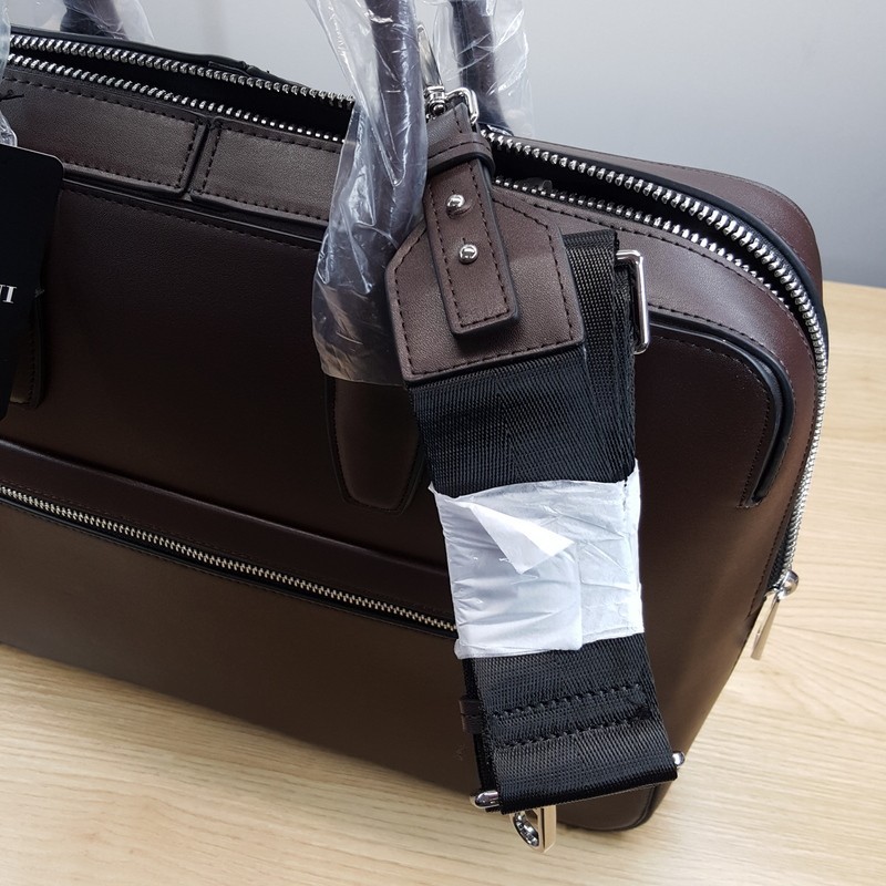 ALFANI Briefcase Brown Faux Leather Messenger Bag Laptop Crossbody