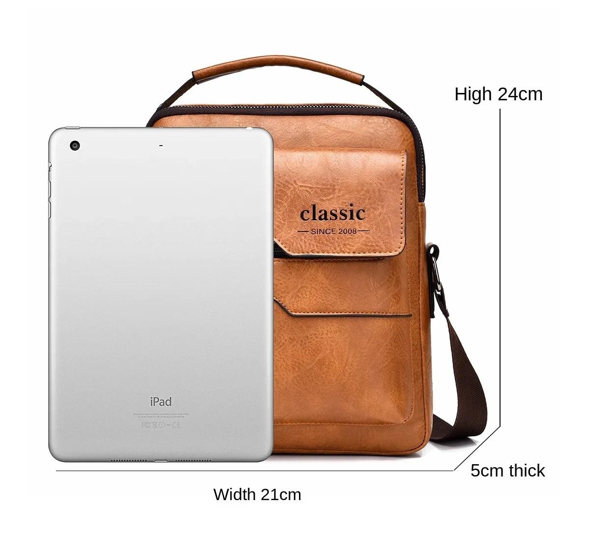 Men Crossbody Bag Men Shoulder Bags Zippers Handbags Large Capacity Artificial L