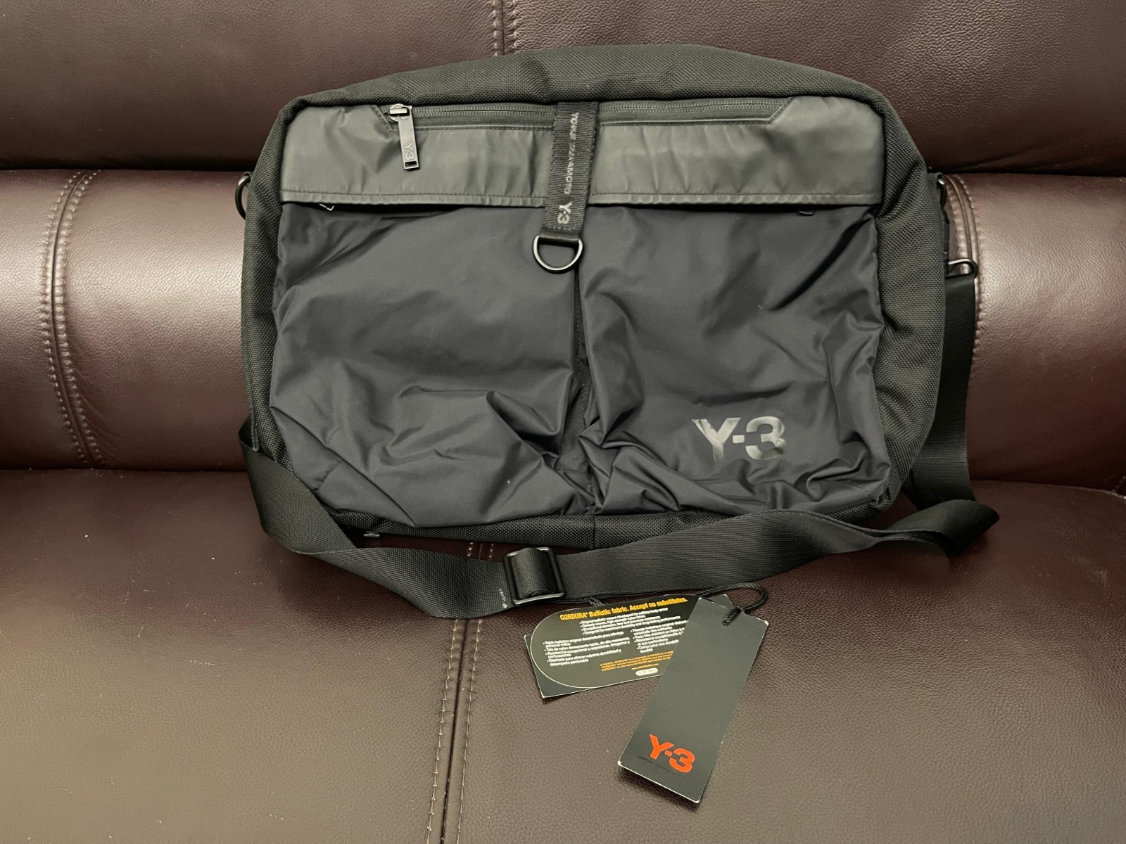 RRP$480 Y-3 YOHJI YAMAMOTO adidas Black Holdall Duffle cross-body Bag FQ6991