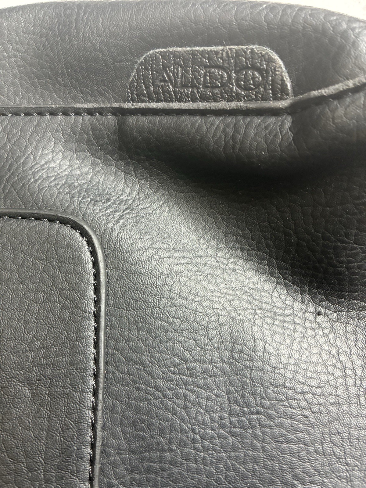 Aldo Black Leather Medium Crossbody Bag, Men’s