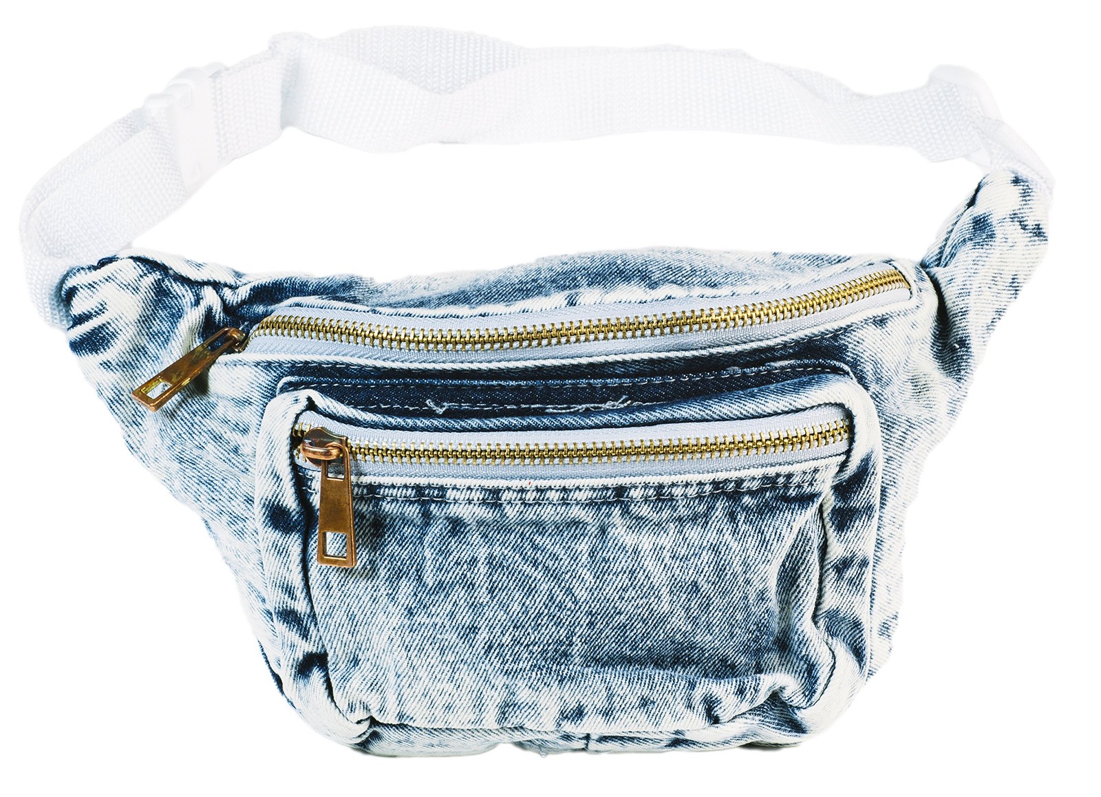 Funny Guy Mugs Premium Jean Fanny Pack – Retro Denim One Size, Acid Wash