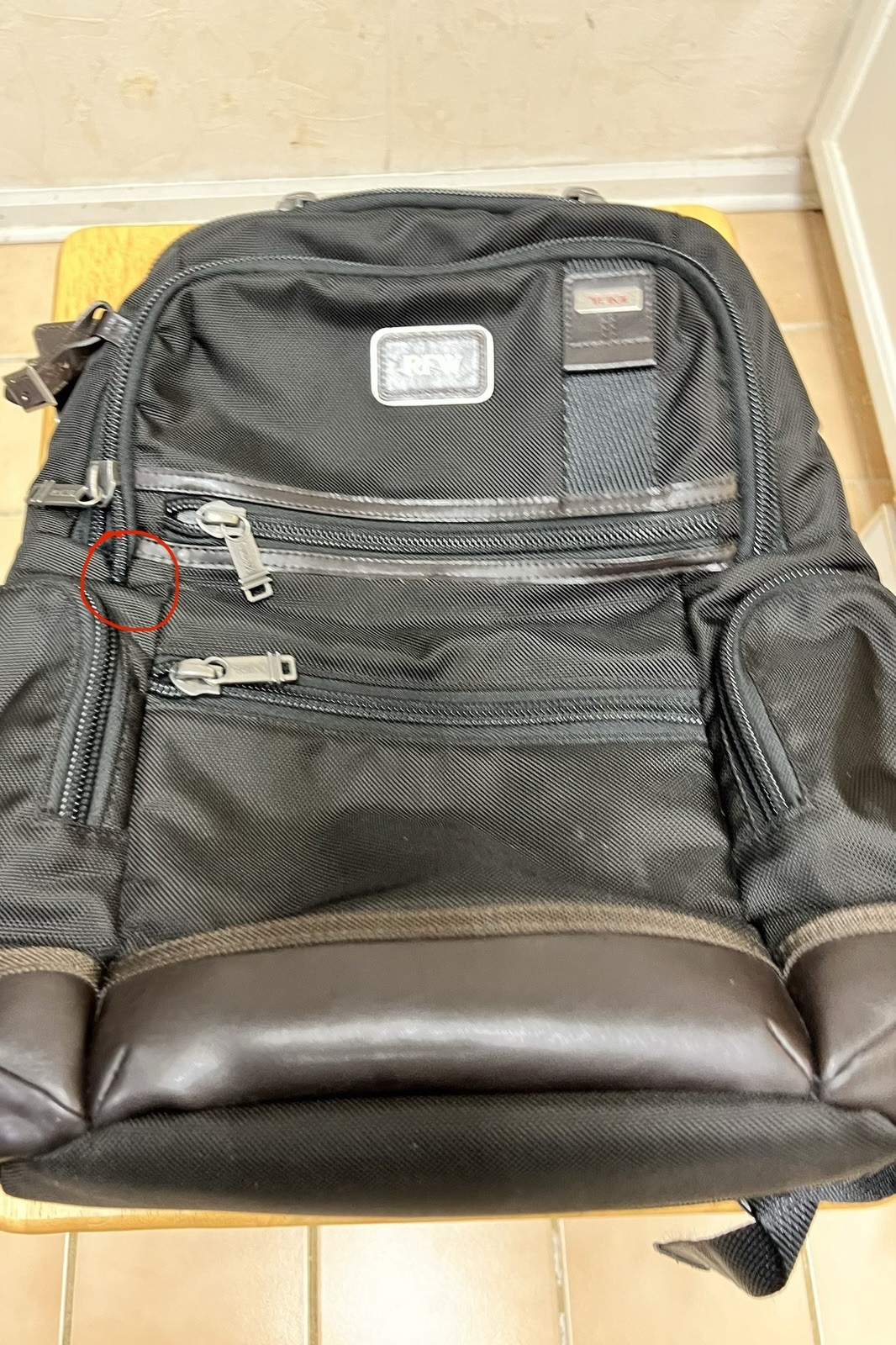 TUMI Parrish 16.0” Ballistic Nylon Backpack – Black/Brown