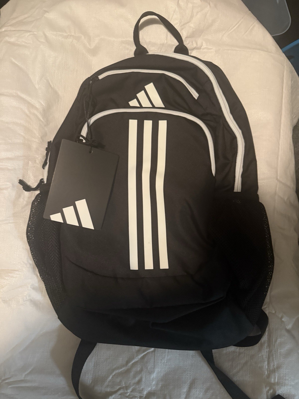 Adidas Striker 2 Black White 3 Stripes Backpack