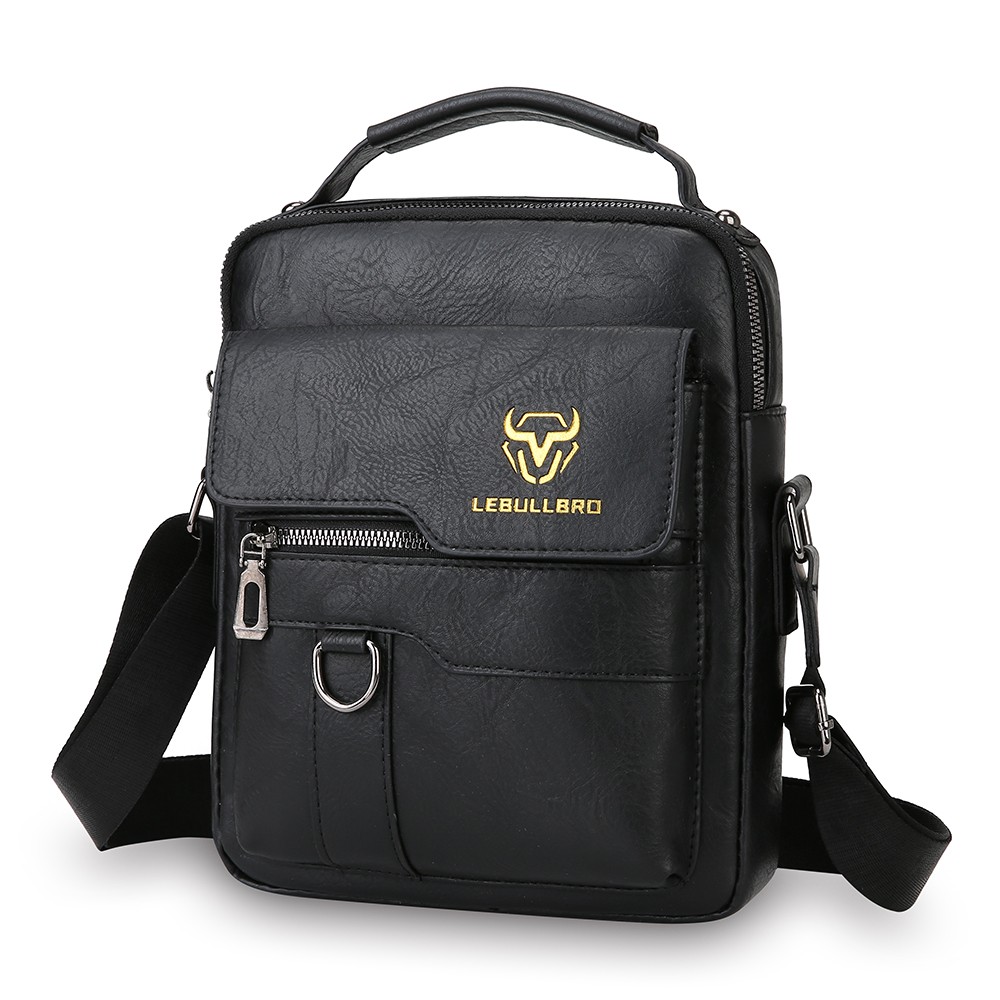 Men’s Shoulder/Messenger Bag Business pu Leather 8″ Handbag Outdoor Sport Bag