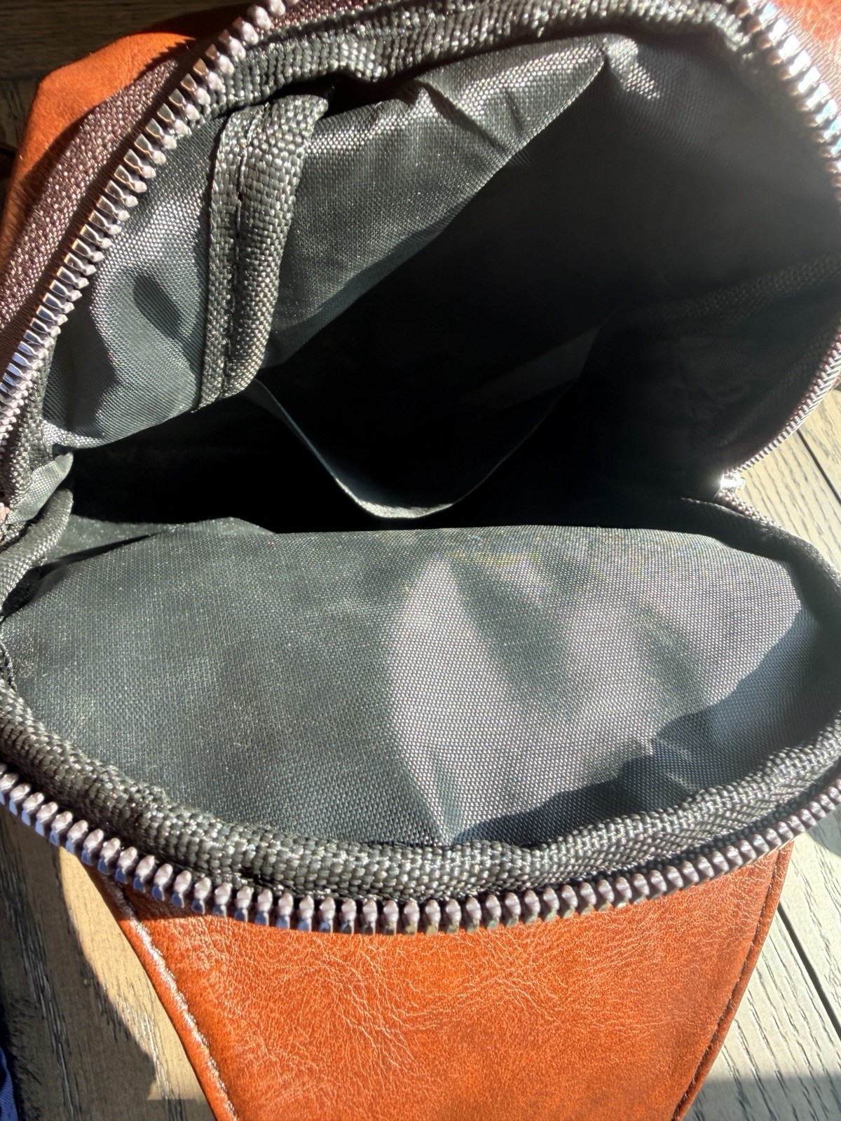 WEIXIER Men’s Brown Crossbody Sling Chest Bag, Adjustable Strap, Outer Pockets