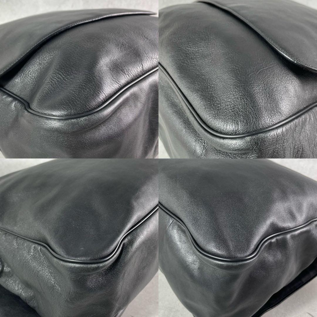 Dior Homme Leather Shoulder Bag Black Authentic Men’s Vintage Size 34cm